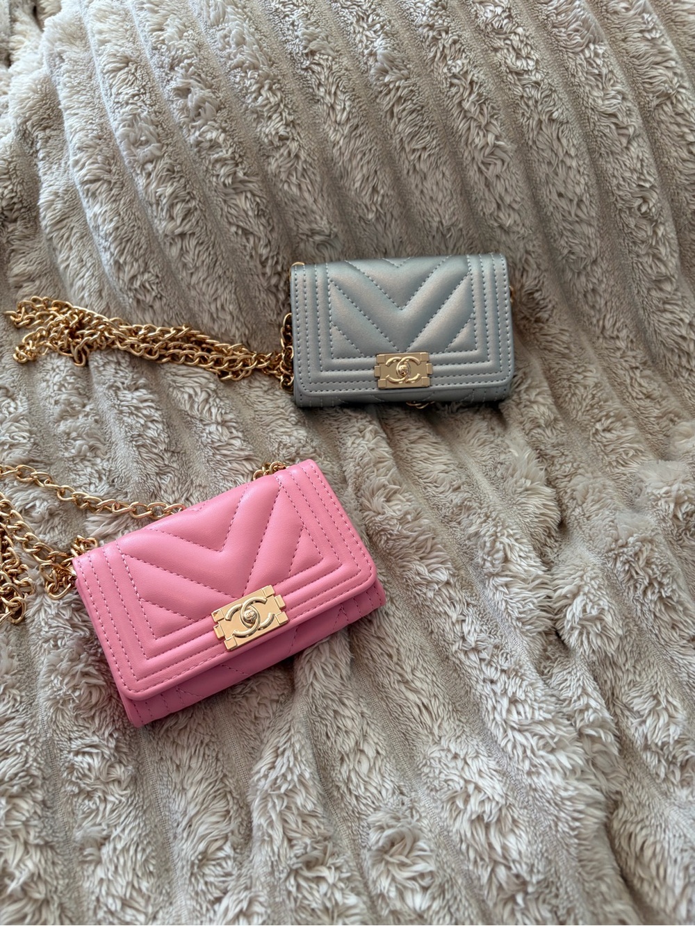 Pink Quilted Chain Wallet - Designer-Inspired